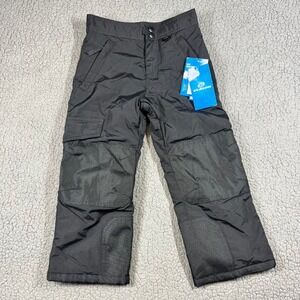 Slalom Kids Insulated Snow Pants Water Resistant Size XS 4/5 Black 957F14SLY02